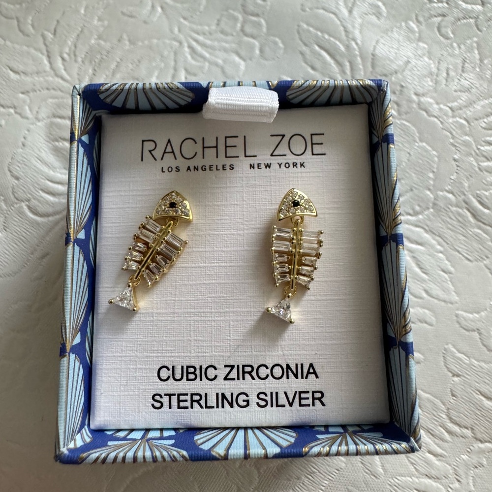 Rachel Zoe Fish Bone Earrings
